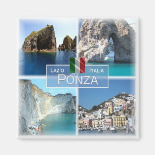 LZO018 PONZA - Mosaic - Lazio - Italien - Fridge Magnet