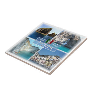 LZO018 PONZA, Mosaic, Lazio, Italien Kakelplatta