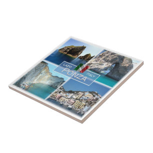 LZO019 PONZA, Mosaic, Latium, Italien Kakelplatta