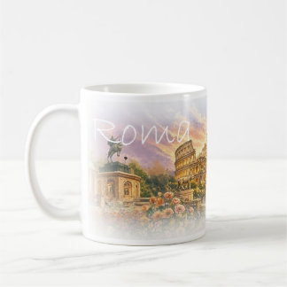 LZO01C mosaik av ROM, Lazio, Italien, Kaffe kopp