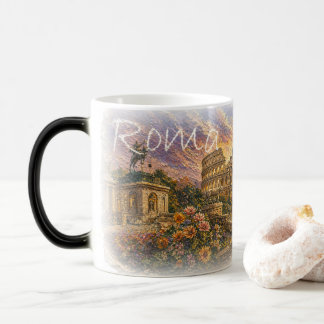 LZO01C mosaik av ROM, Lazio, Italien, Kaffe kopp
