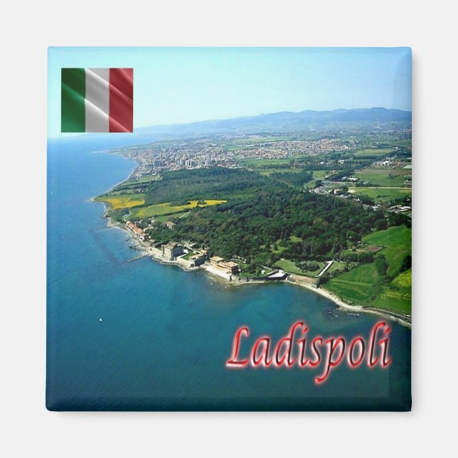 LZO031 LADISPOLI, Lazio, Italien, Fridge Magnet (Framsidan)