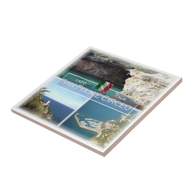 LZO033 SAN FELICE CIRCEO, Lazio, Italien Kakelplatta (Sidan)