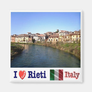 LZO036 RIETI I Kärlek, River Velino, Italien, Frid Magnet