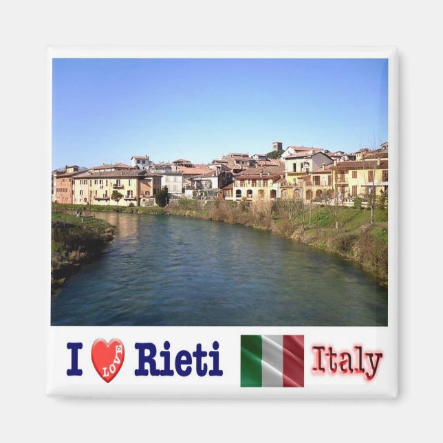 LZO036 RIETI I Kärlek, River Velino, Italien, Frid Magnet (Framsidan)