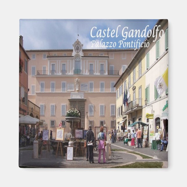 LZO040 CASTEL GANDOLFO, Papal Palace, Fridge Magnet (Framsidan)