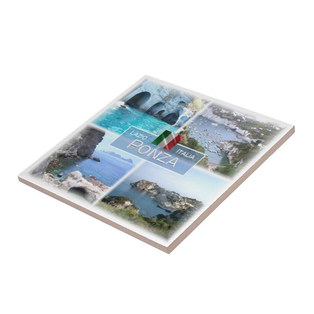 LZO044 PONZA, Latium, Italien Kakelplatta (Sidan)