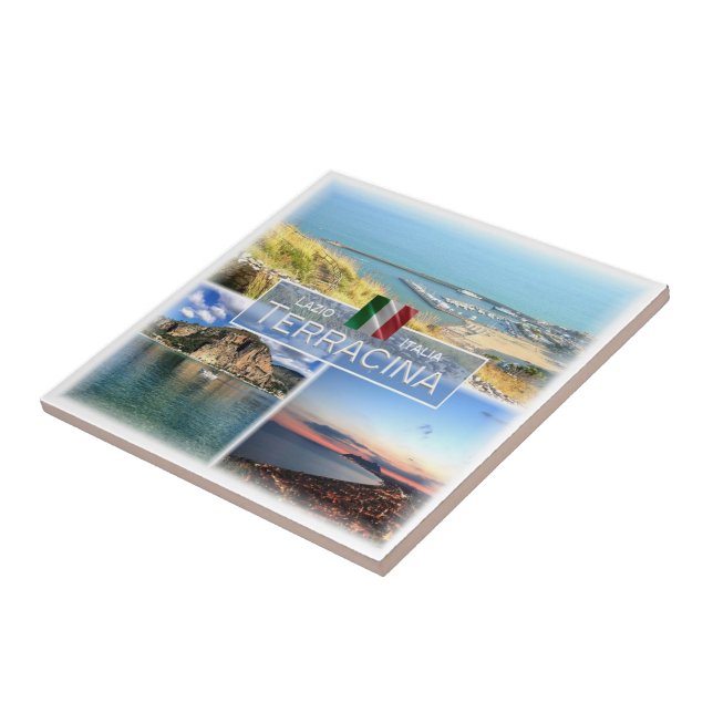 LZO048 TERRACINA, Mosaic, Lazio, Italien Kakelplatta (Sidan)