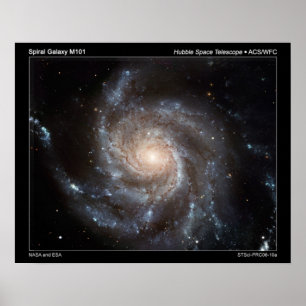M101 Spiral Galaxy poster