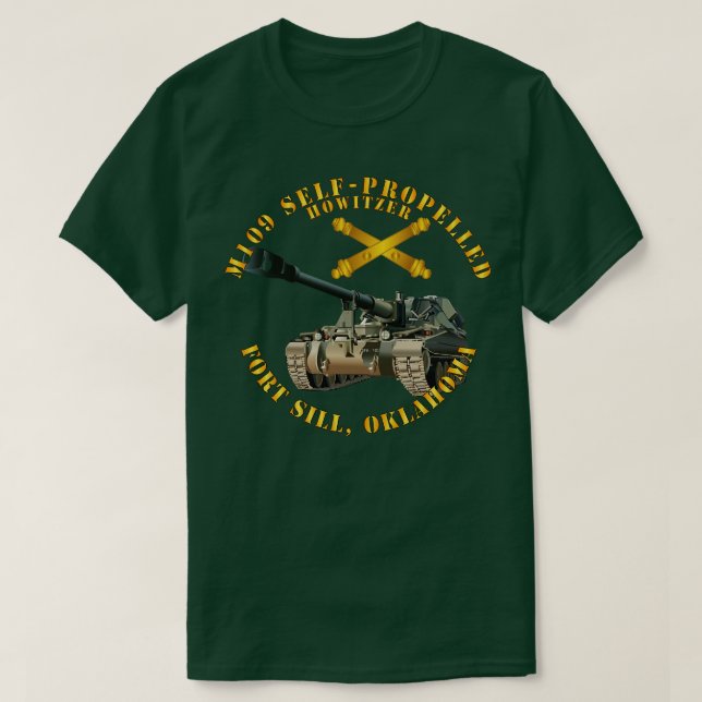 M109 155MM SP Fyll på OK med Arty Br T Shirt (Design framsida)