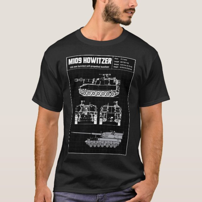 M109 HOWITZER T SHIRT (Framsida)