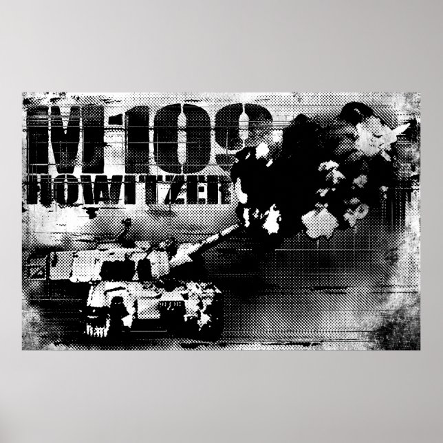 M109-howitzer-utskrift Poster (Framsidan)