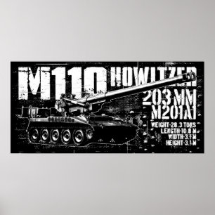 M110-howitzer-utskrift Poster