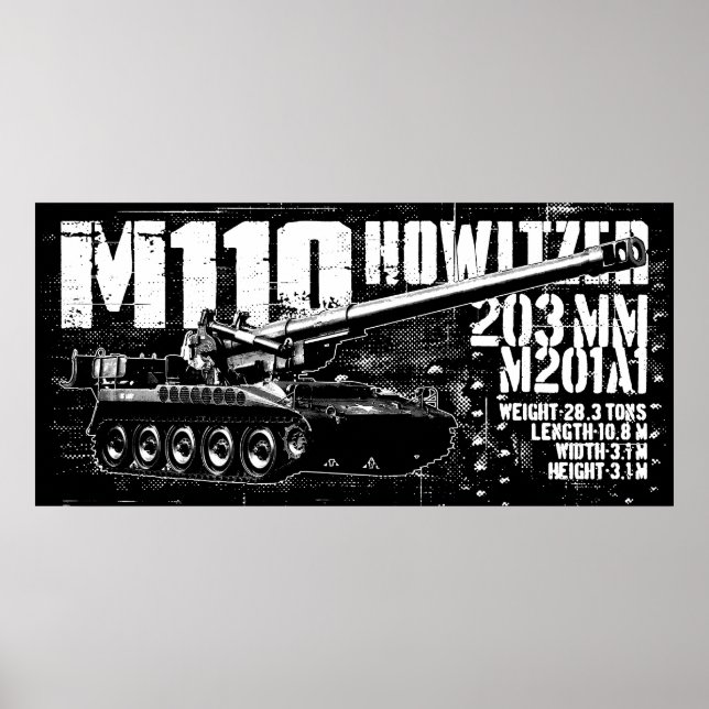 M110-howitzer-utskrift Poster (Framsidan)