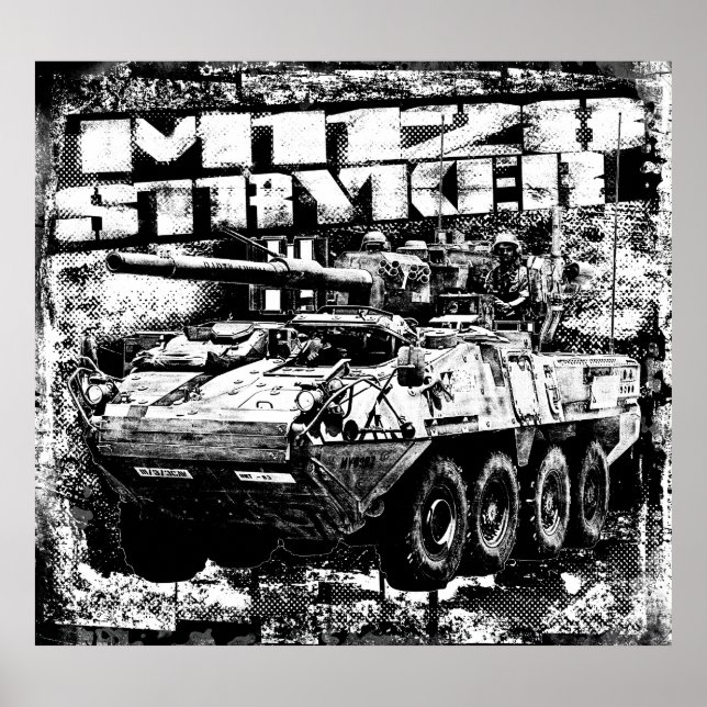 M1128 Stryker Mobile Gun System Poster (Framsidan)