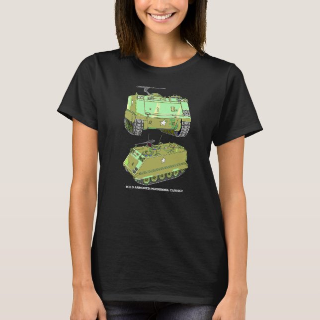 M113 APC-diagram för beväpnad personal T Shirt (Framsida)
