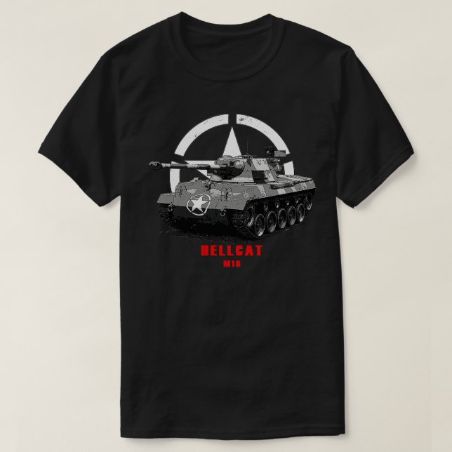 M18 Hellcat-militär tank WW2 T Shirt (Design framsida)