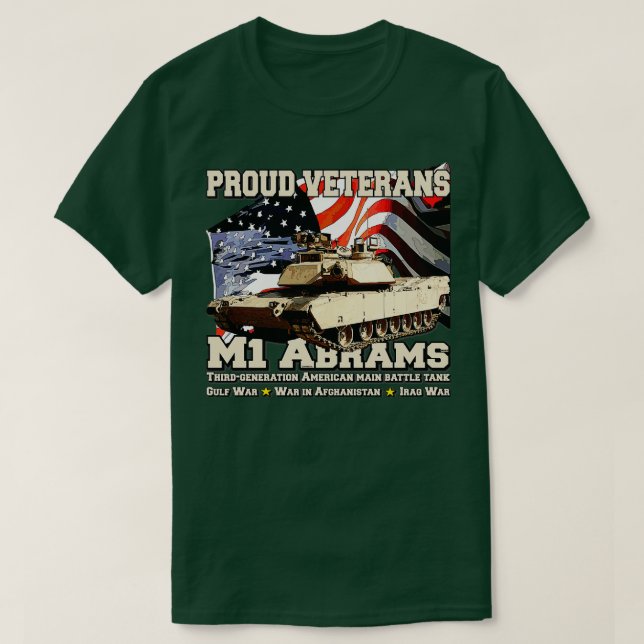 M1 Abrams Main Battle Tank Tank T Shirt (Design framsida)