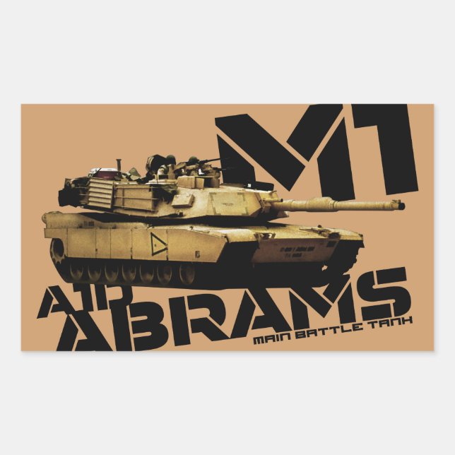 M1 Abrams Rektangulärt Klistermärke (Framsida)
