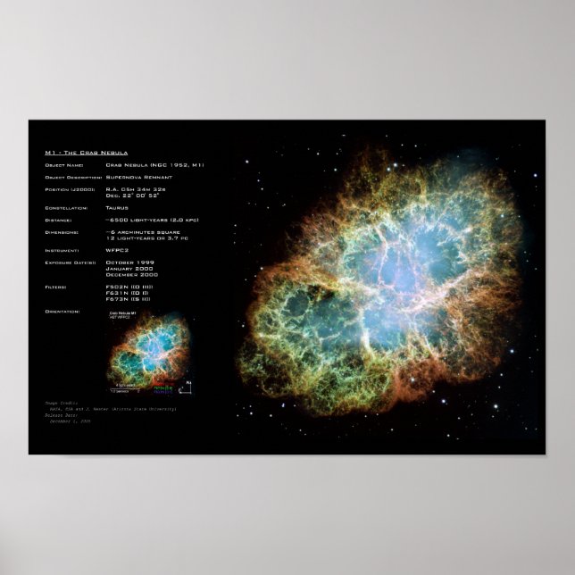 M1-Crab Nebula Poster (Framsidan)