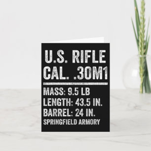 M1 Garand Rifle Funny Ww2 Vet Världskrig 2 Vetera Kort