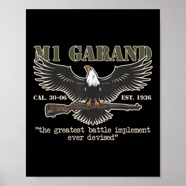 M1 Garand U.s. Main Battle Rifle Gun Wwii Poster (Framsidan)
