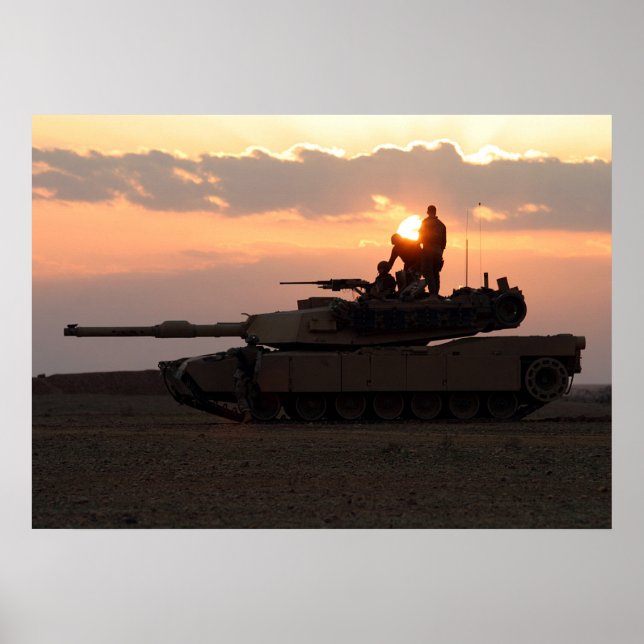 M1A1 Abrams Main Battle Tank Poster (Framsidan)