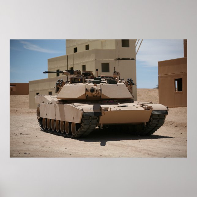 M1A1 Abrams Main Battle Tank Poster (Framsidan)