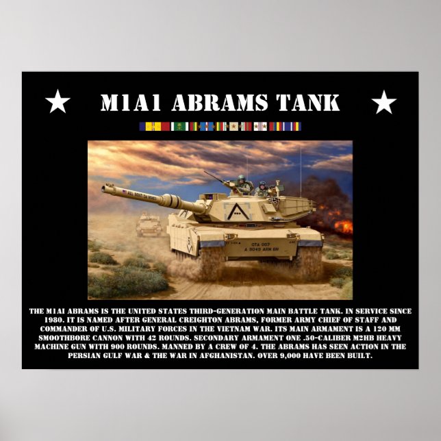 M1A1 Abrams Tank Poster (Framsidan)