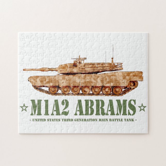 M1A2 Abrams US MBT Tank Desert Storm Veteran Pussel (Horisontell)