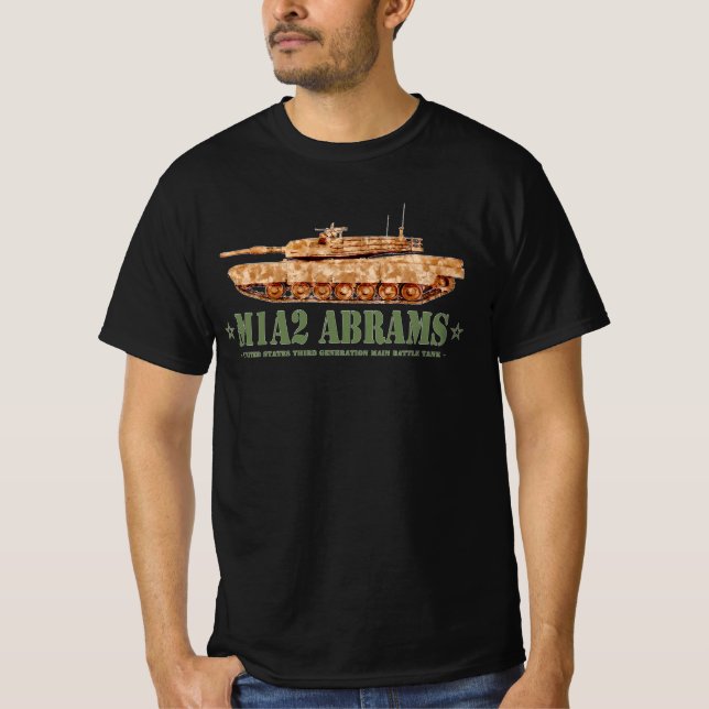 M1A2 Abrams US MBT Tank Desert Storm Veteran T Shirt (Framsida)