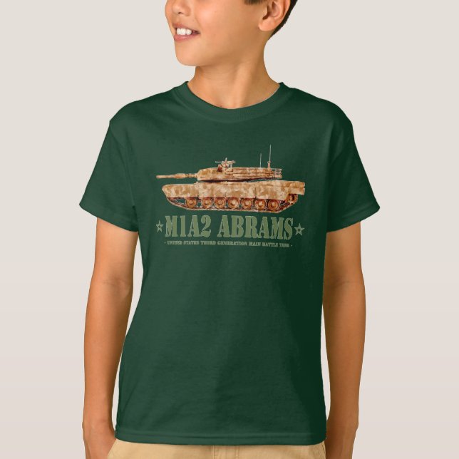 M1A2 Abrams US MBT Tank Desert Storm Veteran T Shirt (Framsida)