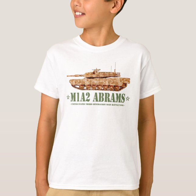 M1A2 Abrams US MBT Tank Desert Storm Veteran T Shirt (Framsida)