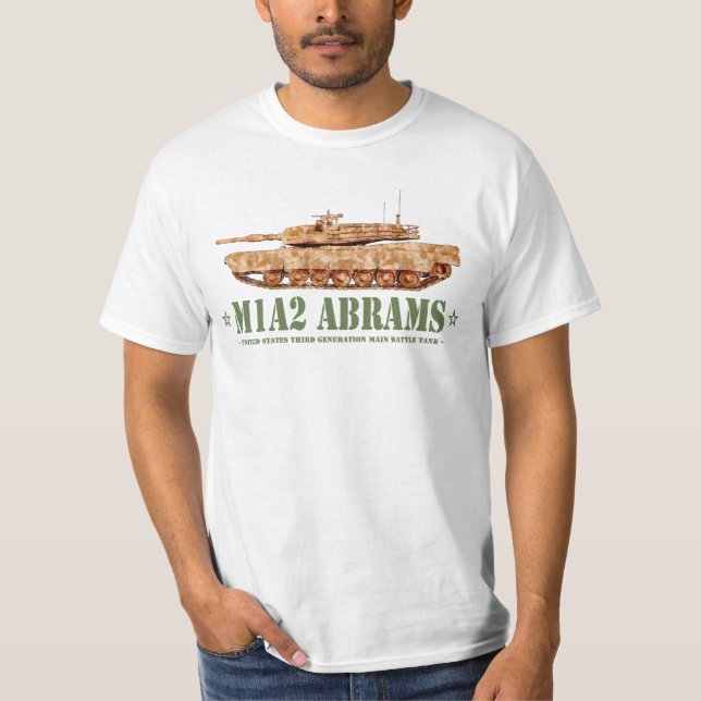 M1A2 Abrams US MBT Tank Desert Storm Veteran T Shirt (Framsida)