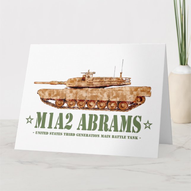 M1A2 Abrams US MBT Tank Desert Storm Veteran Tack Kort (Framsida)