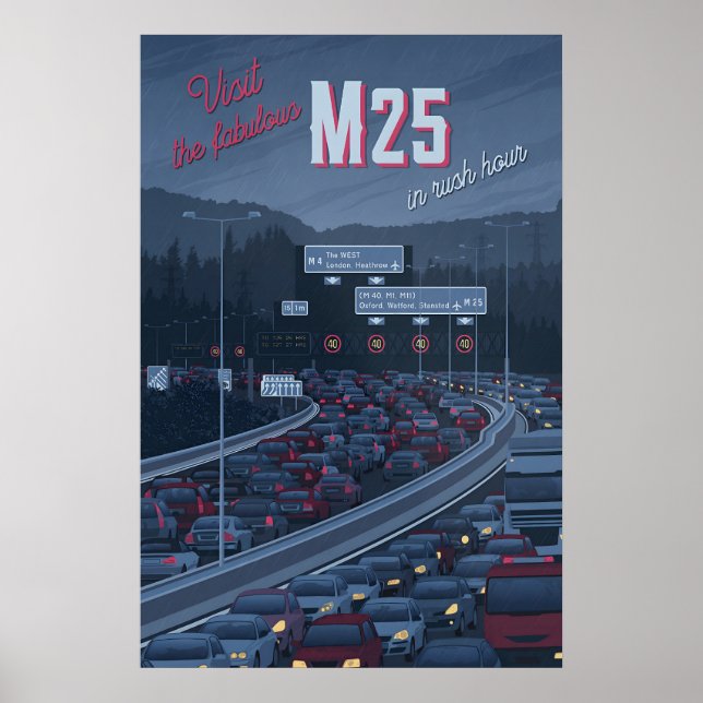M25 Motorvägen Resposter Poster (Framsidan)