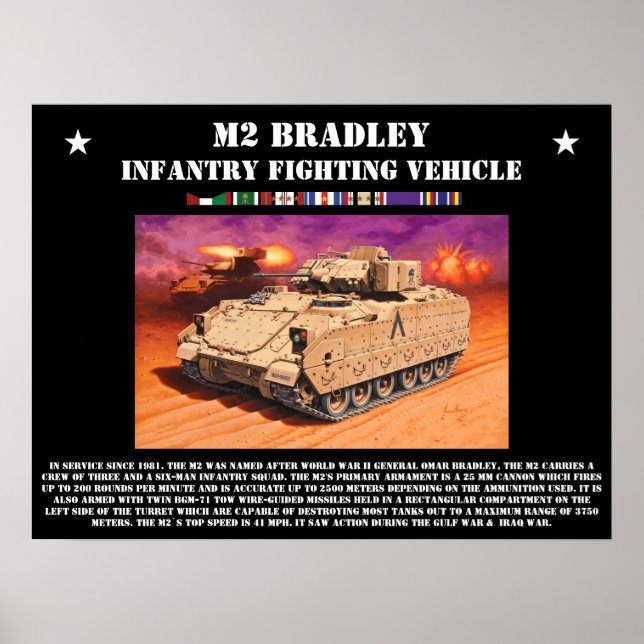 M2 Bradley Infantry Fighting Fordon Poster (Framsidan)