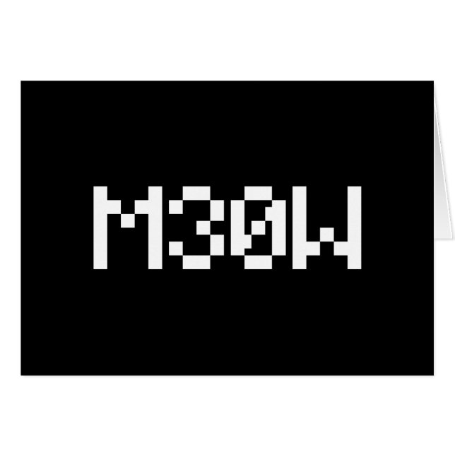 M30W-kort [LeetTalk Animal Ljud] Hälsningskort (Framsidan Horizontal)