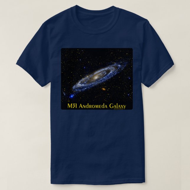 M31 Andromeda Galaxy Astronomy T Shirt (Design framsida)
