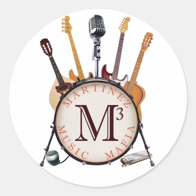 M3 STICKER! RUNT KLISTERMÄRKE (Framsida)