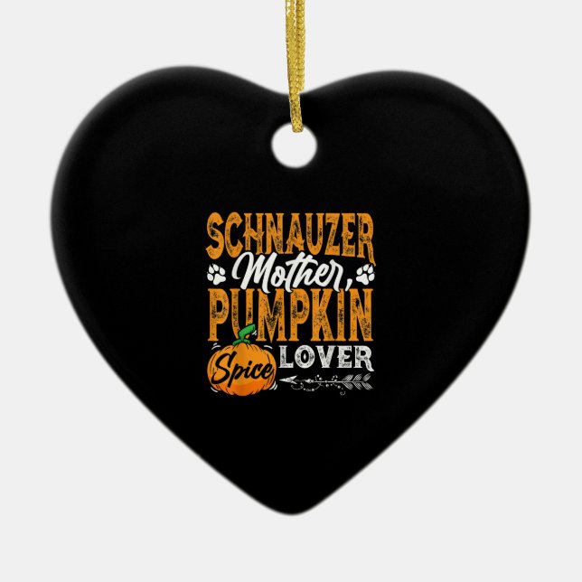 M3SSS Ministern Schnauzer Hund gift Halloween Fall Julgransprydnad Keramik (Framsidan)