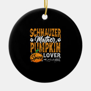 M3SSS Ministern Schnauzer Hund gift Halloween Fall Julgransprydnad Keramik