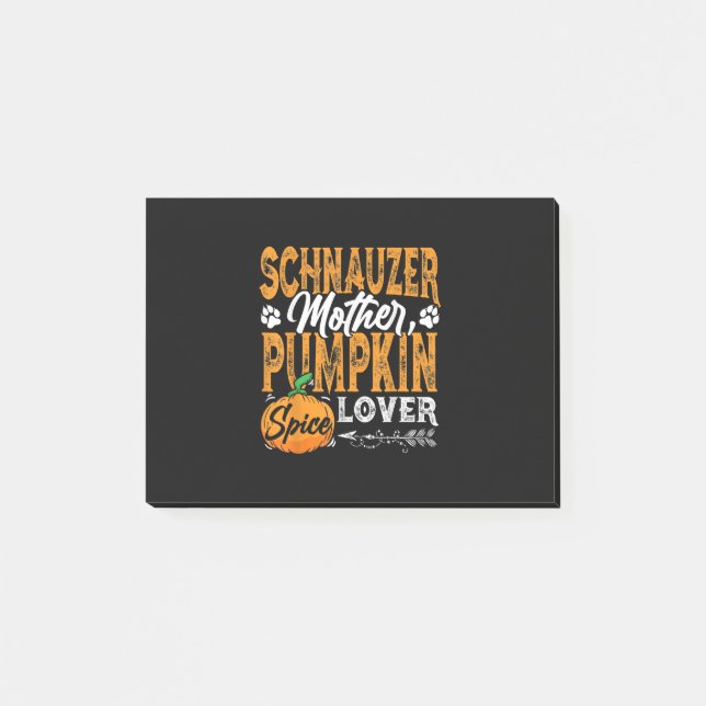 M3SSS Ministern Schnauzer Hund gift Halloween Fall Post-it Block (Framsida)