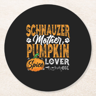M3SSS Ministern Schnauzer Hund gift Halloween Fall Underlägg Papper Rund