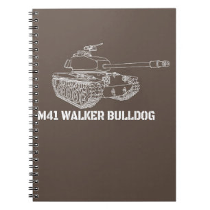 M41 Walker Bulldog American Light Army Tank Gift Anteckningsbok