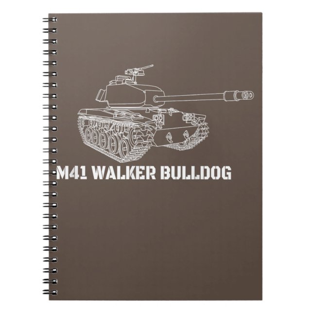M41 Walker Bulldog American Light Army Tank Gift Anteckningsbok (Framsidan)