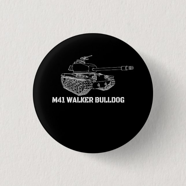 M41 Walker Bulldog American Light Army Tank Gift Knapp (Framsida)