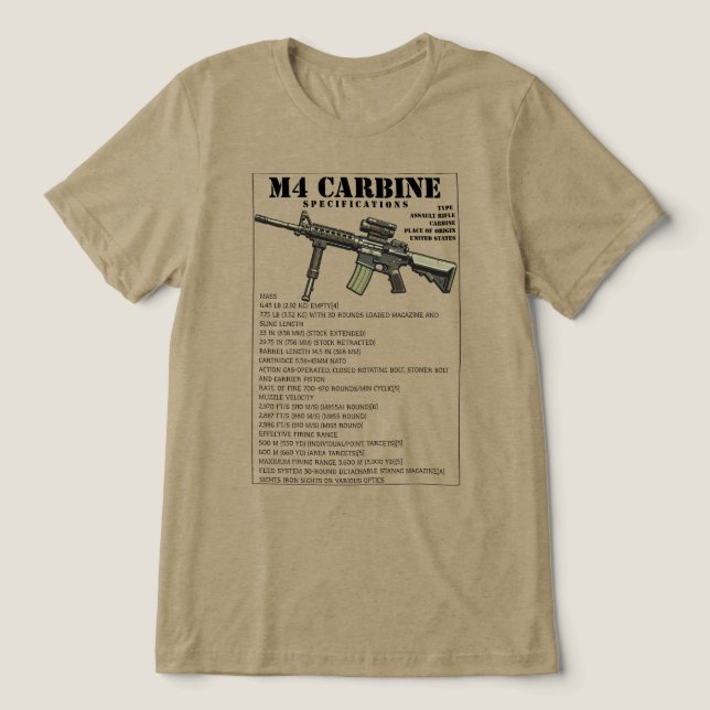 M4 Carbine Infantry Weapon T Shirt (Design Framsida)