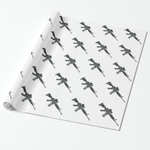 M4 Guns Wrapping Papper Presentpapper