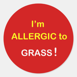 m4 - Mig allergisk förmiddag - GRASS. Runt Klistermärke